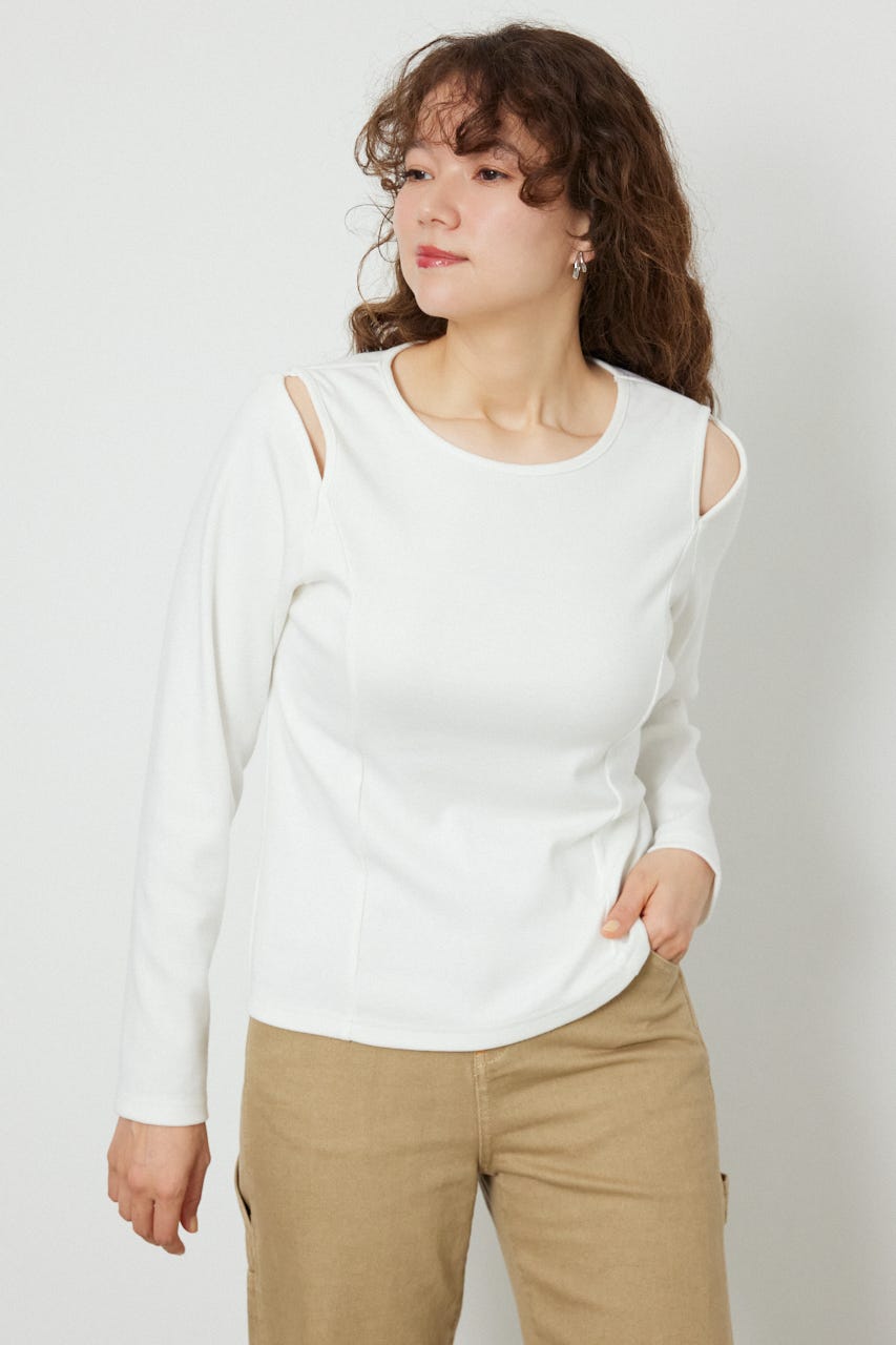 オープンショルダー2WAYトップス O/WHT FREE