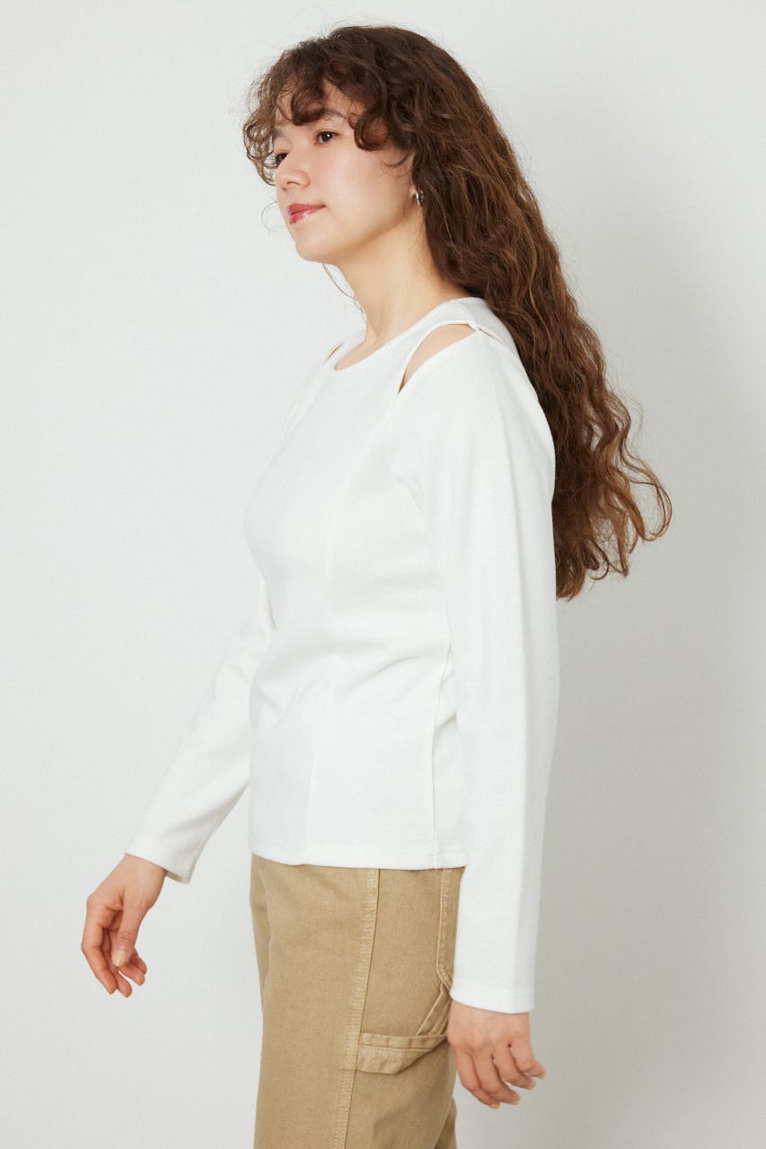 オープンショルダー2WAYトップス O/WHT FREE