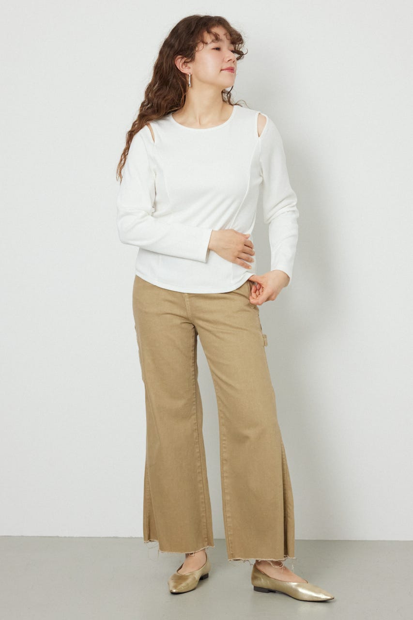 オープンショルダー2WAYトップス O/WHT FREE