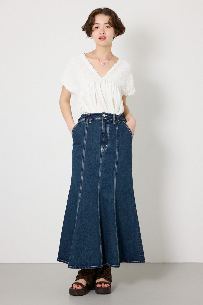 シャーリングトップス O/WHT FREE