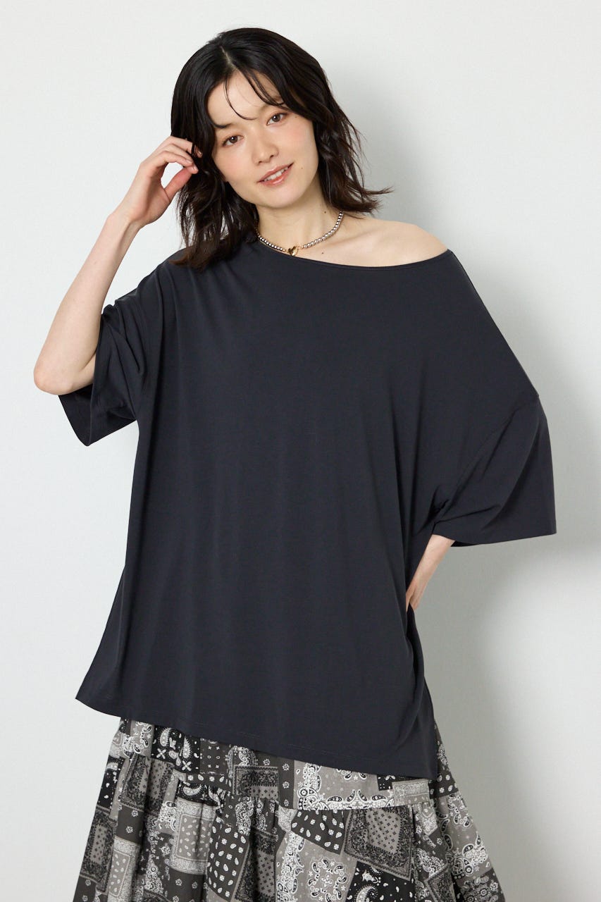 T/Fワンショルダールーズトップス BLK FREE