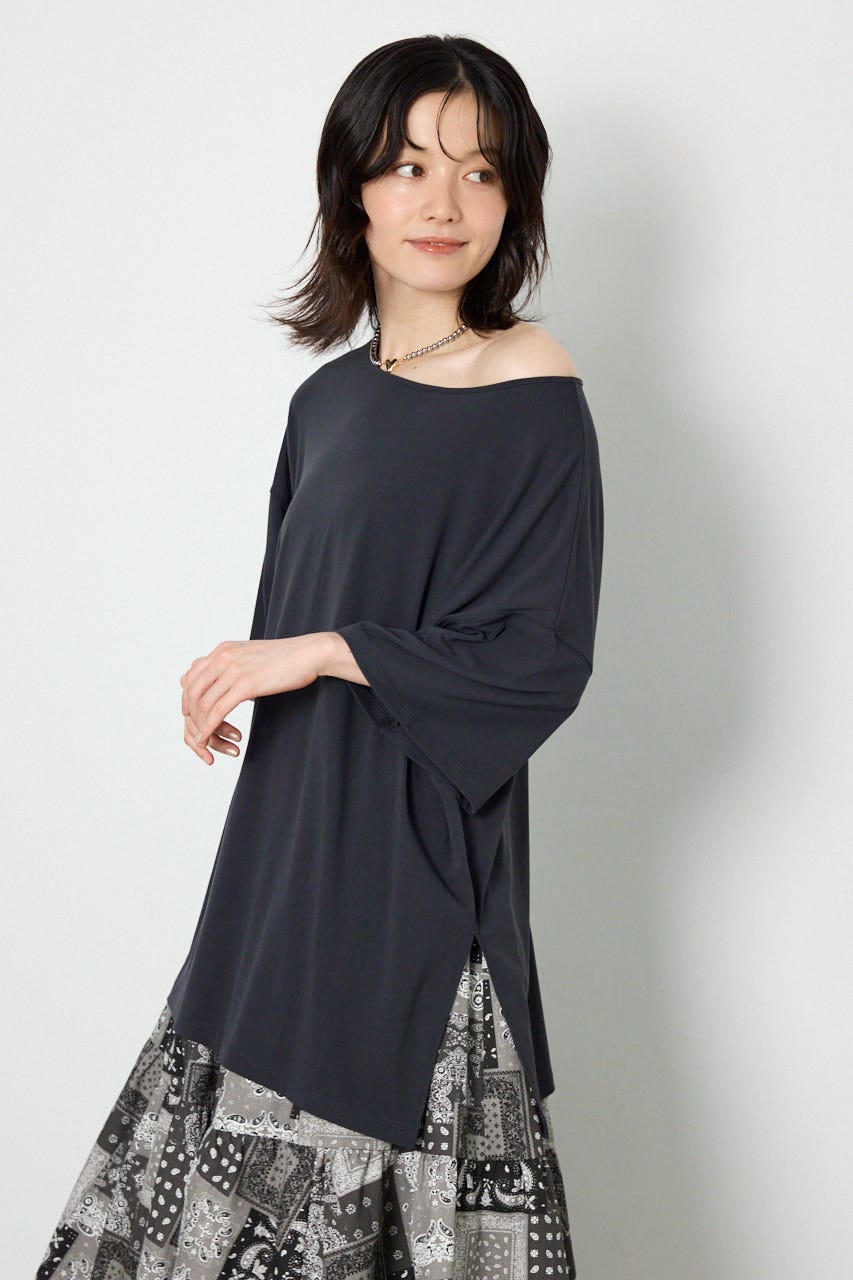 T/Fワンショルダールーズトップス BLK FREE