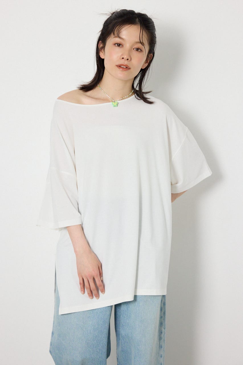 T/Fワンショルダールーズトップス O/WHT FREE