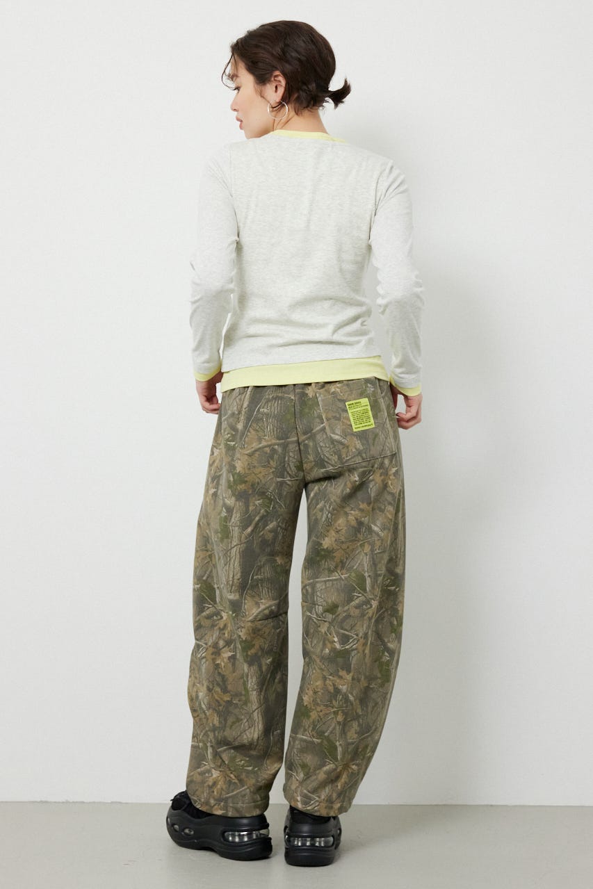 フェイクレイヤードヘンリーネックトップス L/T.GRY FREE