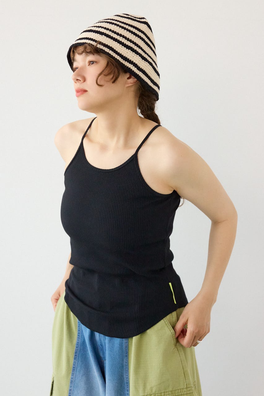 Healthy Rib キャミソール BLK FREE