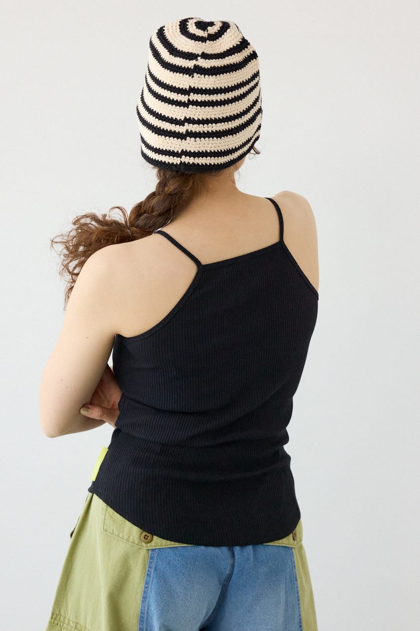 Healthy Rib キャミソール BLK FREE
