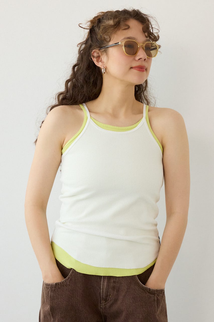 Healthy Rib キャミソール O/WHT FREE