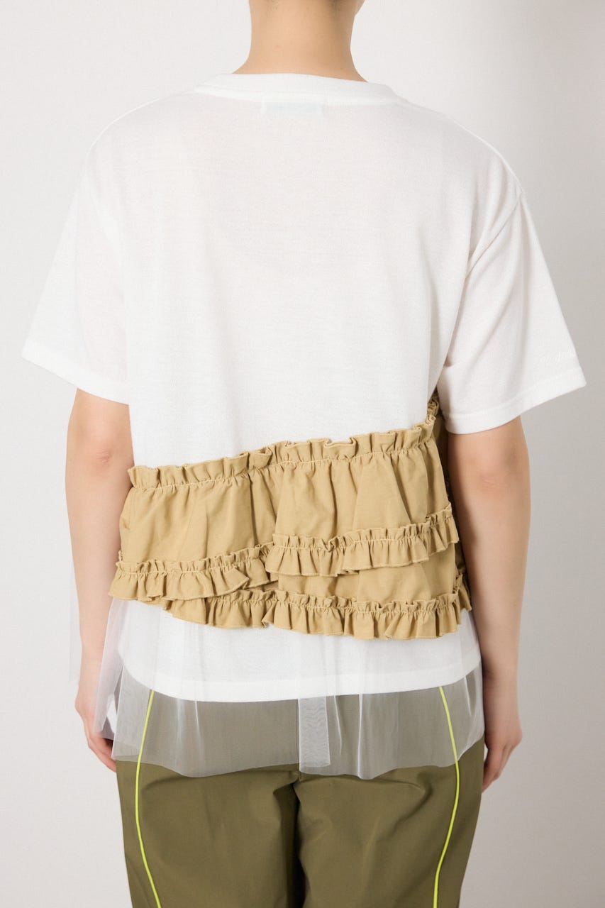 布帛チュールドッキングトップス O/WHT FREE