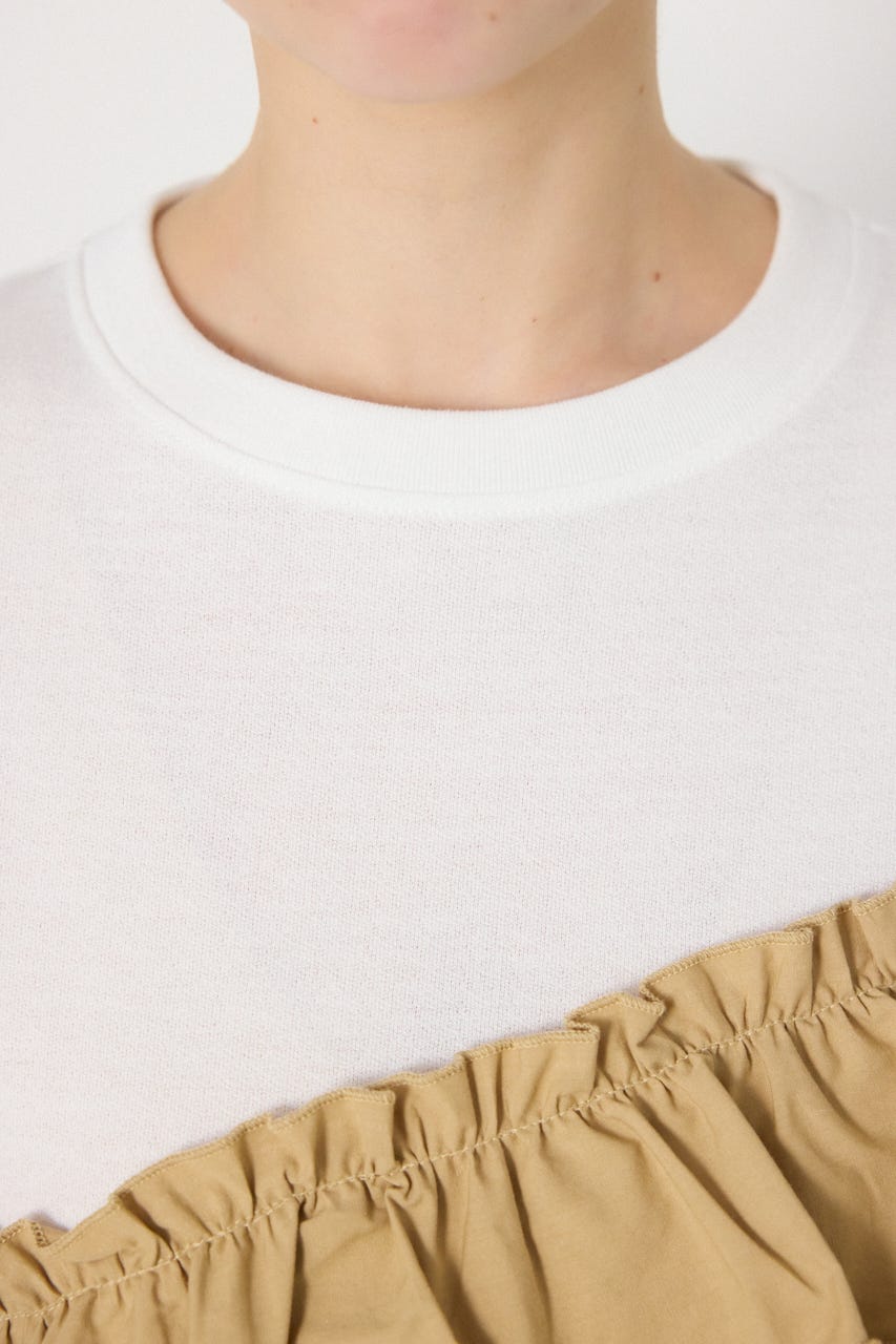 布帛チュールドッキングトップス O/WHT FREE