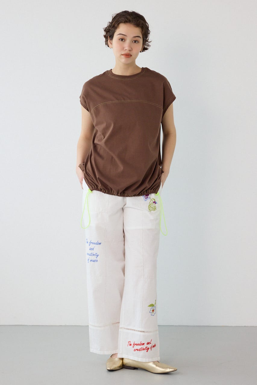 FREEZE LIGHTステッチドロストTシャツ BRN FREE
