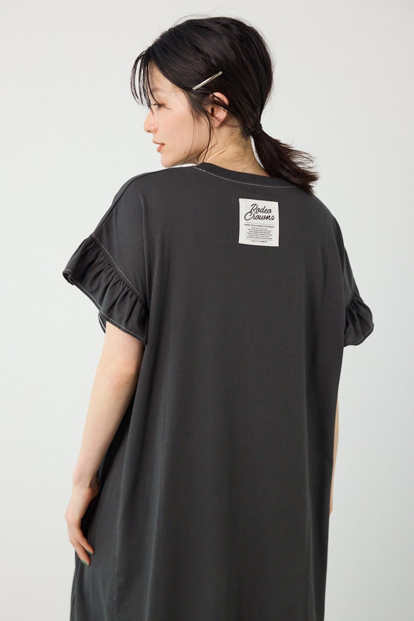FREEZE LIGHTフリルスリーブマキシワンピース C.GRY FREE