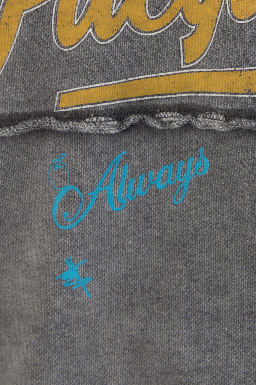 加工アウトシームスウェットトップス C.GRY FREE