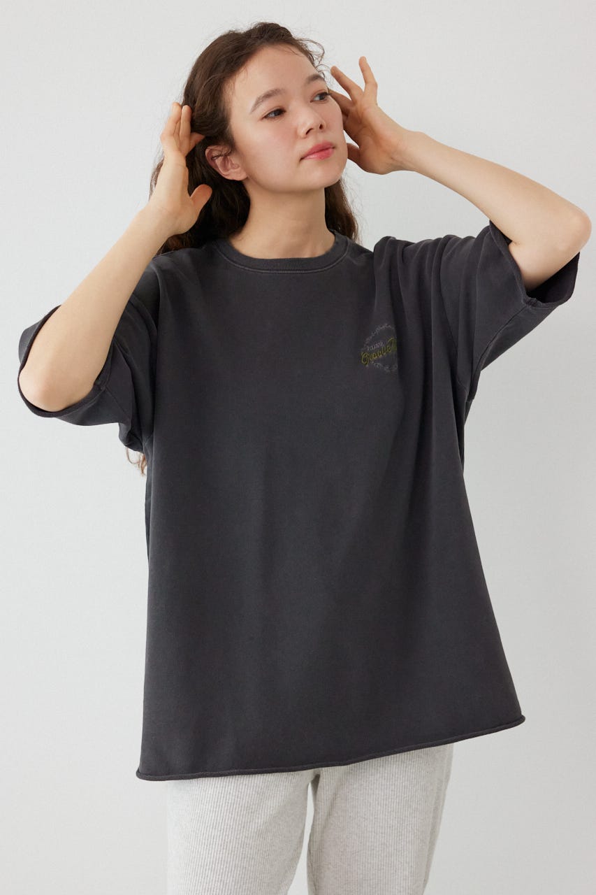 ミニ裏毛ハーフスリーブトップス C.GRY FREE