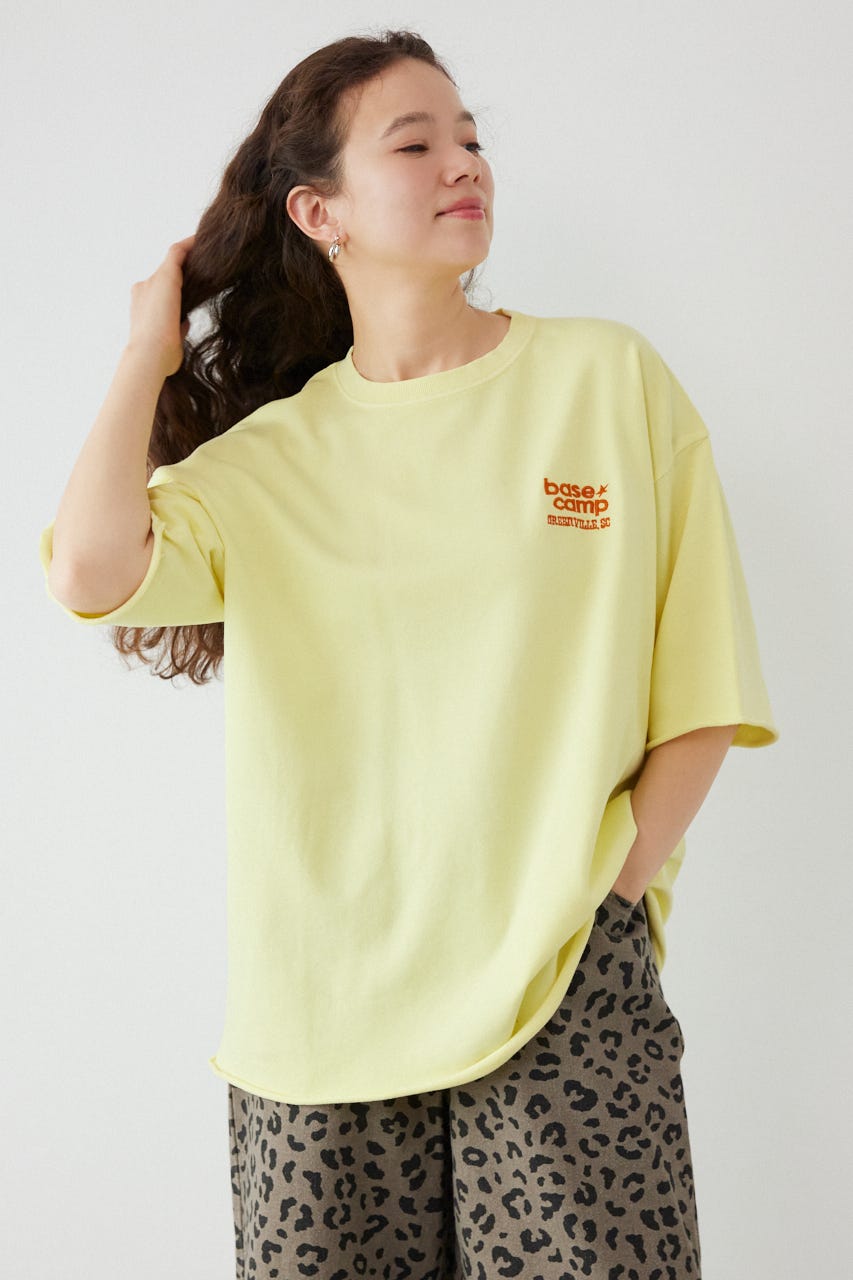 ミニ裏毛ハーフスリーブトップス L/YEL FREE