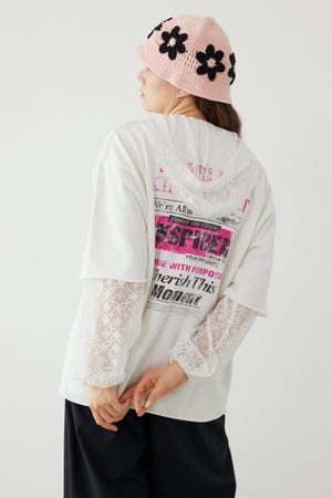 ミニ裏毛ハーフスリーブトップス