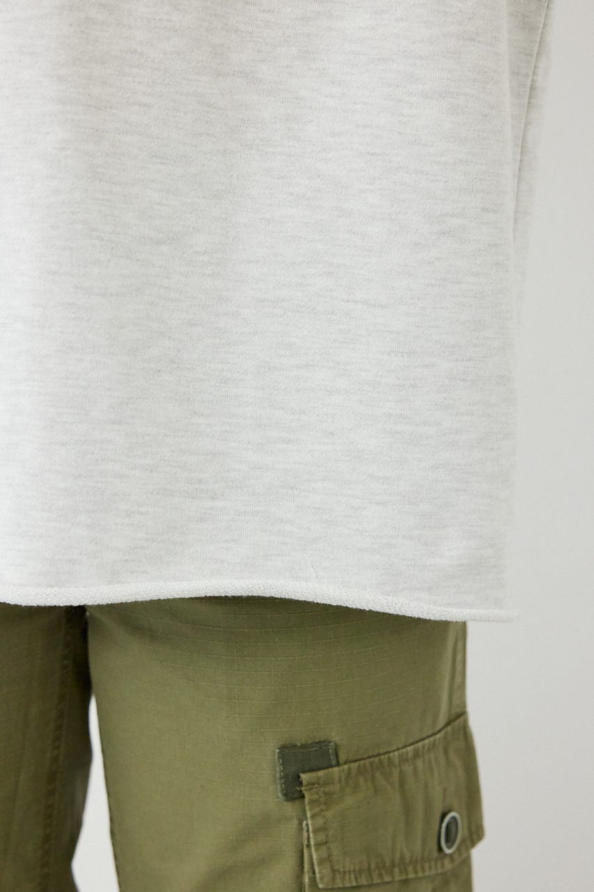 半袖リバーススウェットトップス L/T.GRY FREE