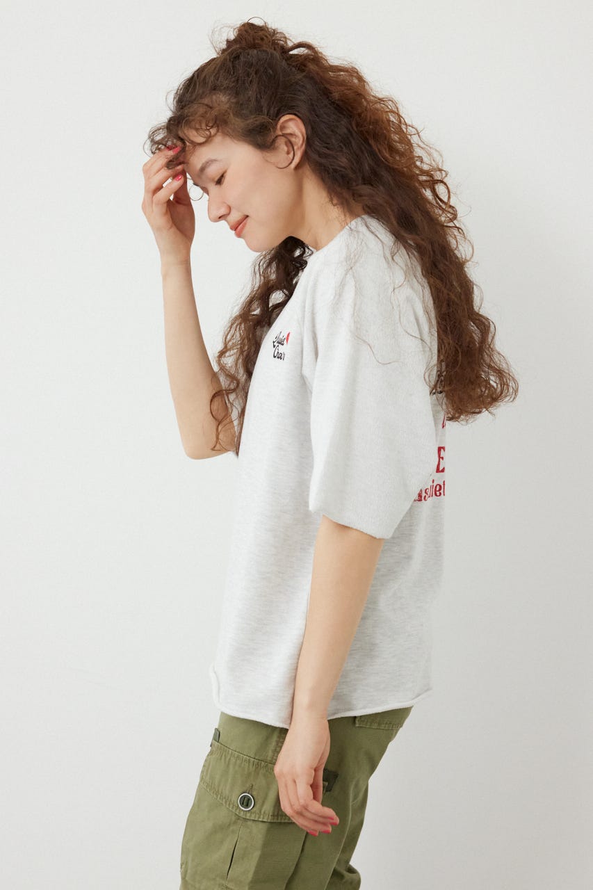 半袖リバーススウェットトップス L/T.GRY FREE