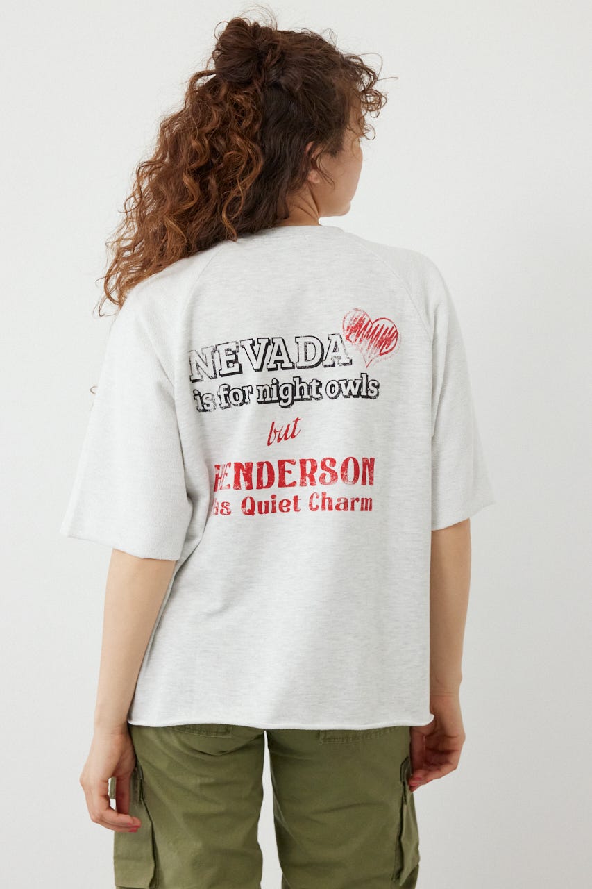 半袖リバーススウェットトップス L/T.GRY FREE