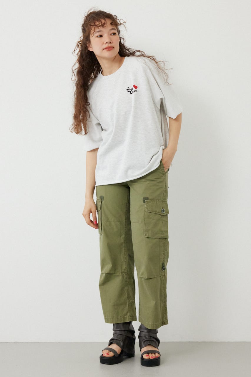 半袖リバーススウェットトップス L/T.GRY FREE