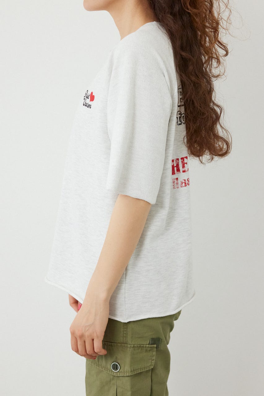 半袖リバーススウェットトップス L/T.GRY FREE