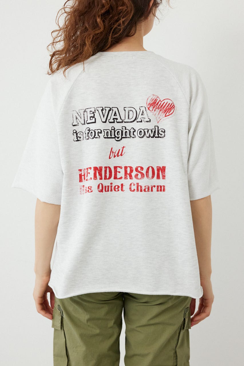 半袖リバーススウェットトップス L/T.GRY FREE