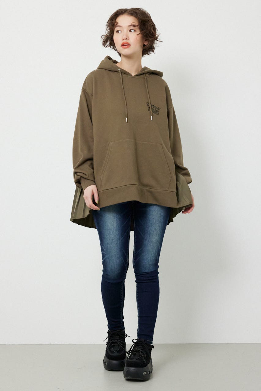 バックプリーツロゴパーカー KHA FREE