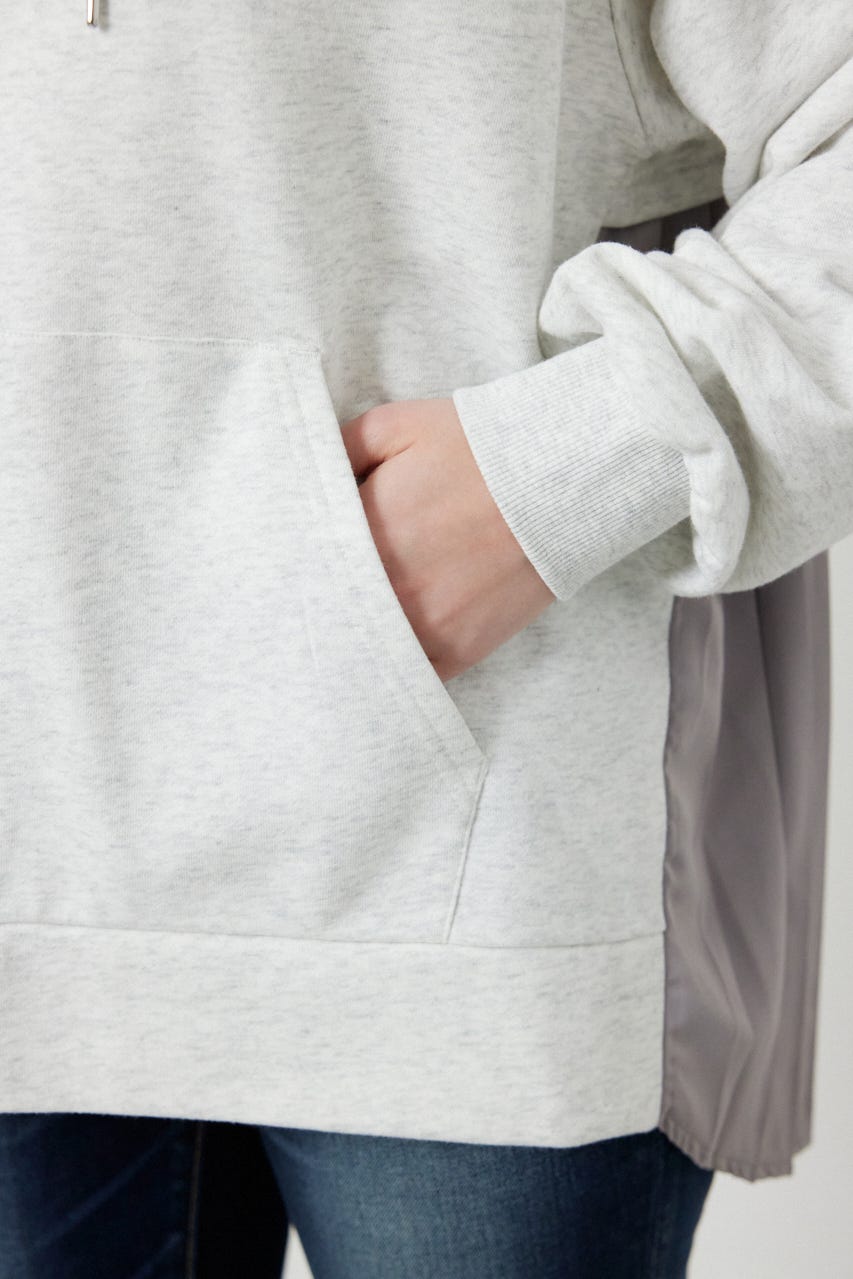 バックプリーツロゴパーカー L/T.GRY FREE