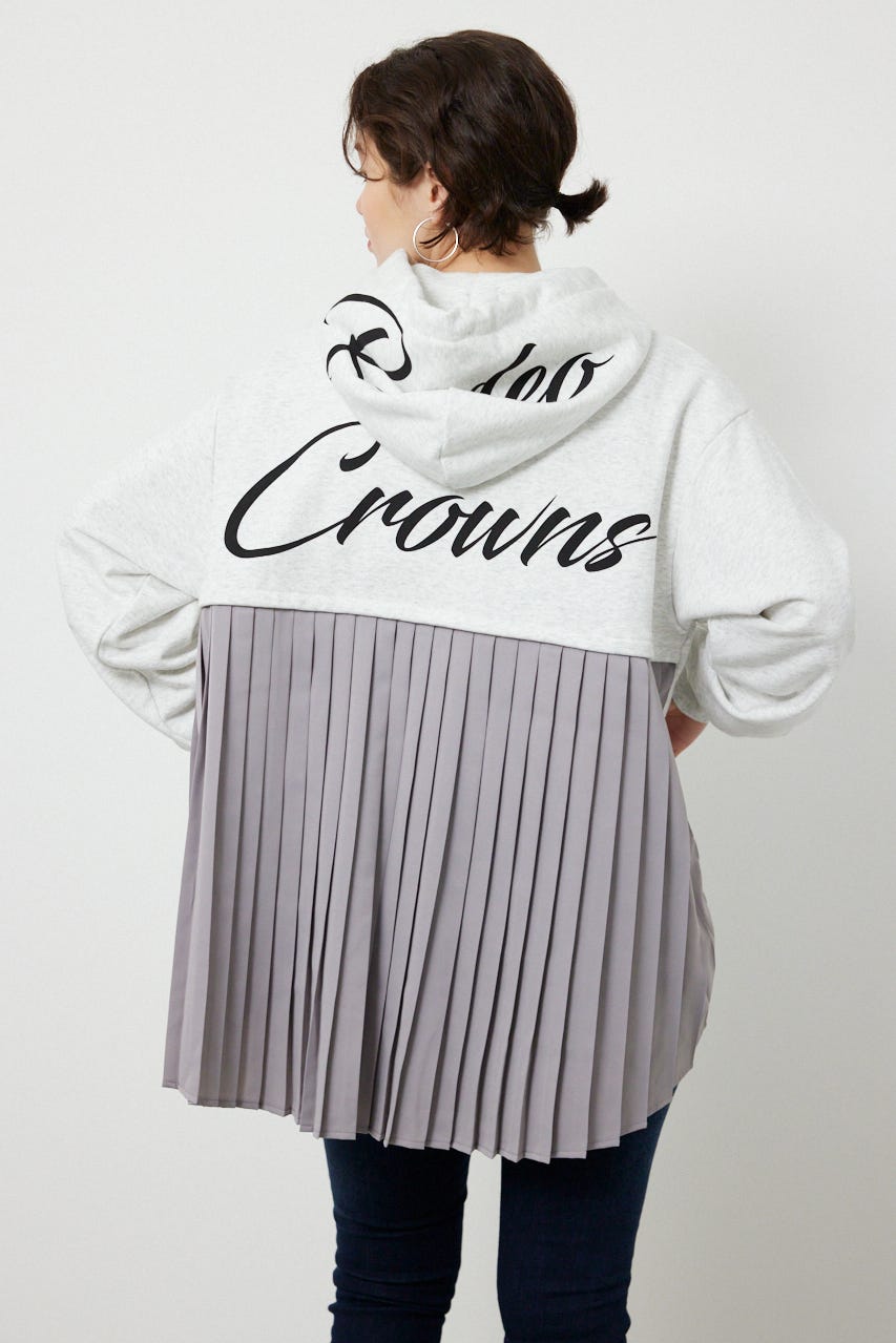 バックプリーツロゴパーカー L/T.GRY FREE