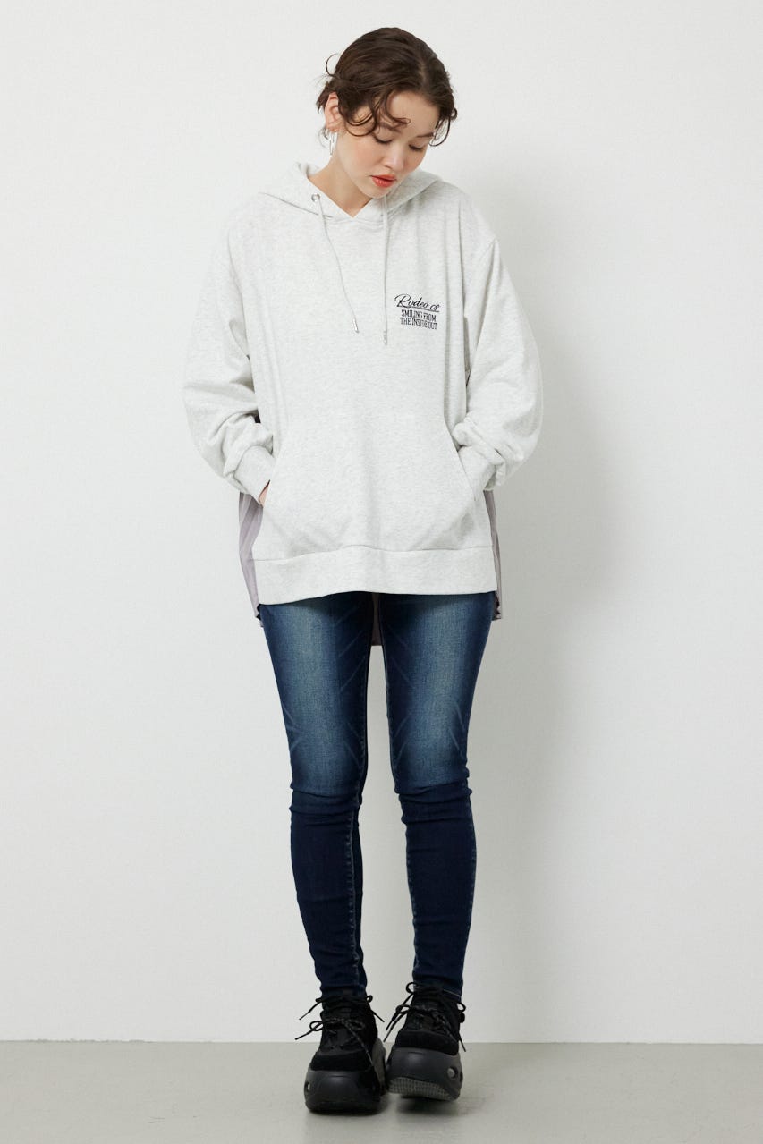 バックプリーツロゴパーカー L/T.GRY FREE