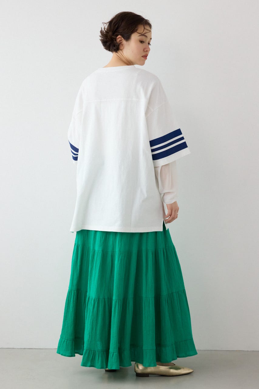 【SS先行アイテム】チュールレイヤードナンバートップス O/WHT FREE