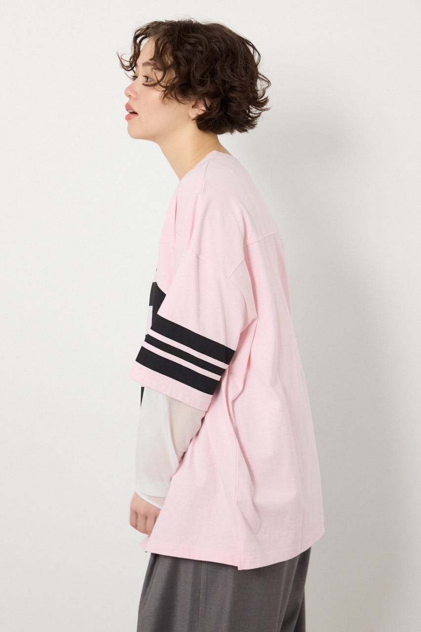 【SS先行アイテム】チュールレイヤードナンバートップス PNK FREE