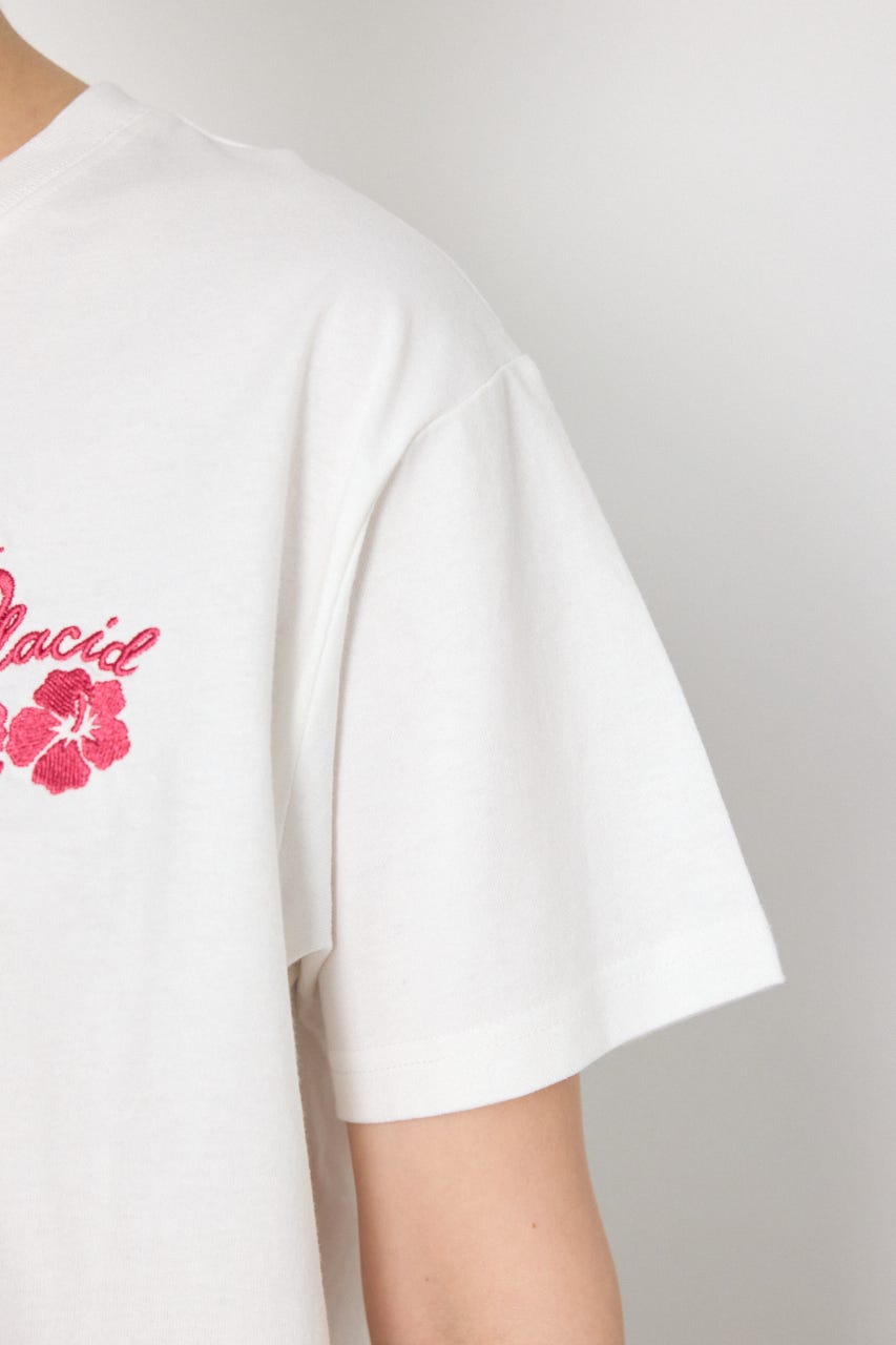ビーチ柄Tシャツ O/WHT M