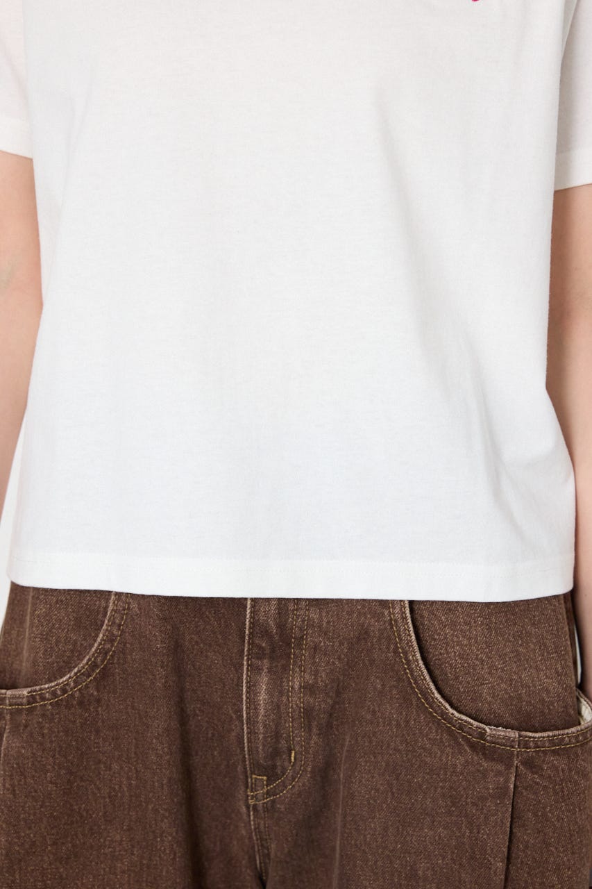 ビーチ柄Tシャツ O/WHT M