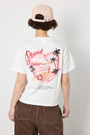 ビーチ柄Tシャツ