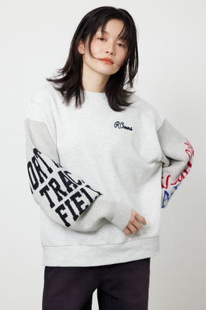 スリーブニットスウェットトップス