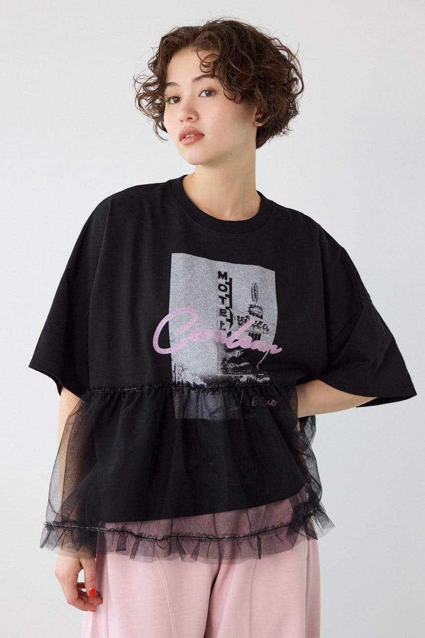 チュールドッキングトップス BLK FREE