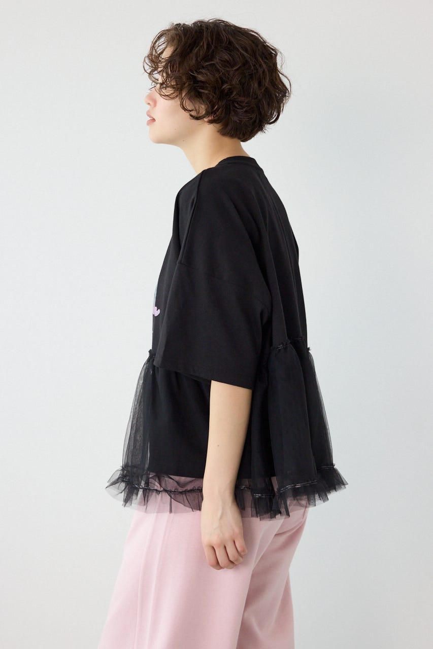 チュールドッキングトップス BLK FREE