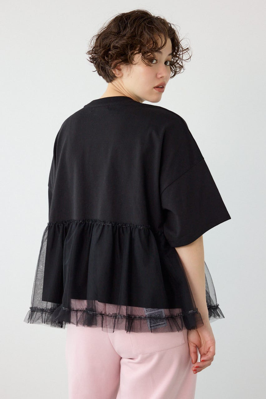 チュールドッキングトップス BLK FREE