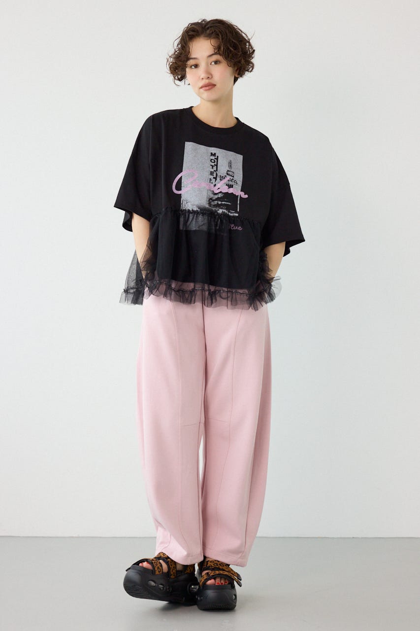 チュールドッキングトップス BLK FREE