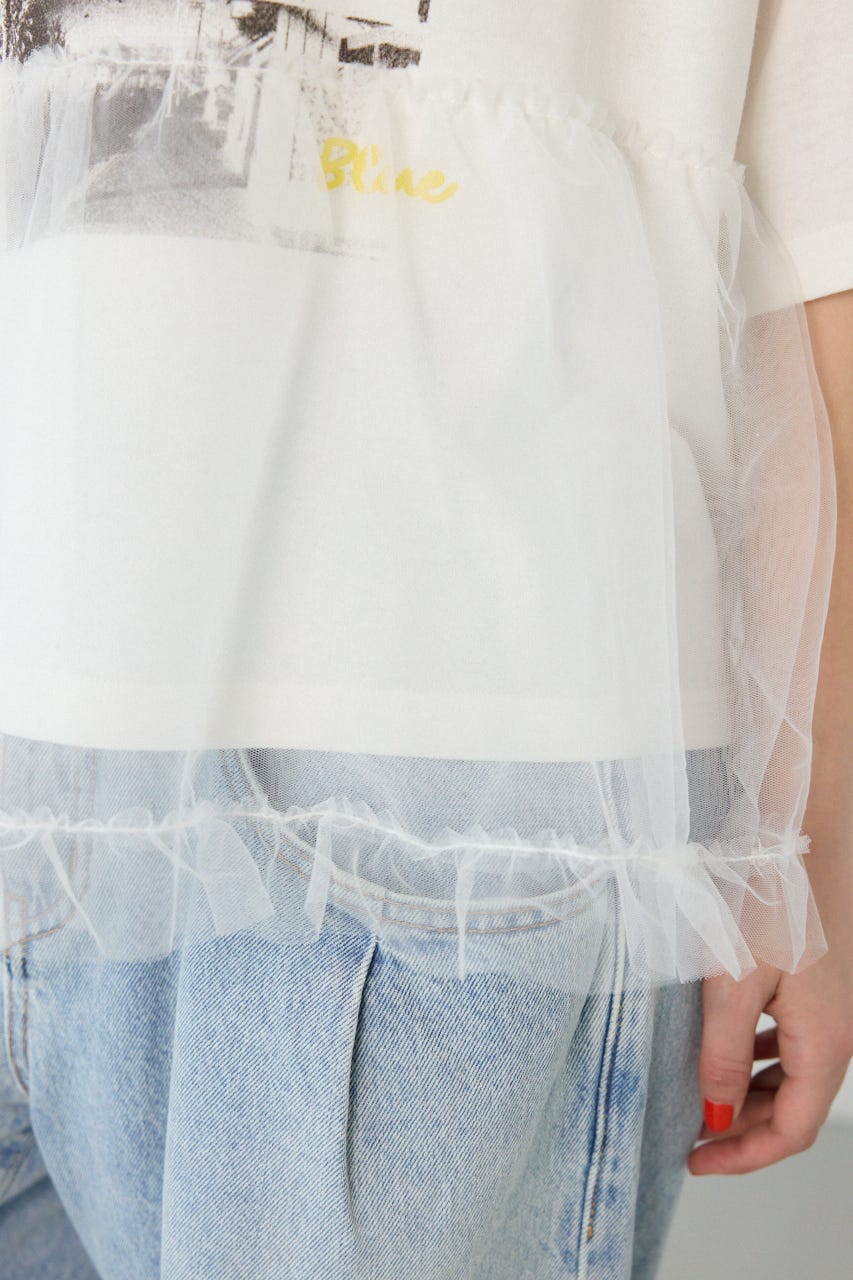 チュールドッキングトップス O/WHT FREE
