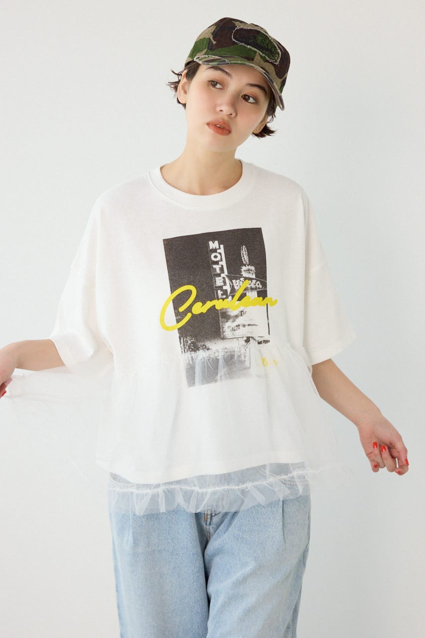 チュールドッキングトップス O/WHT FREE