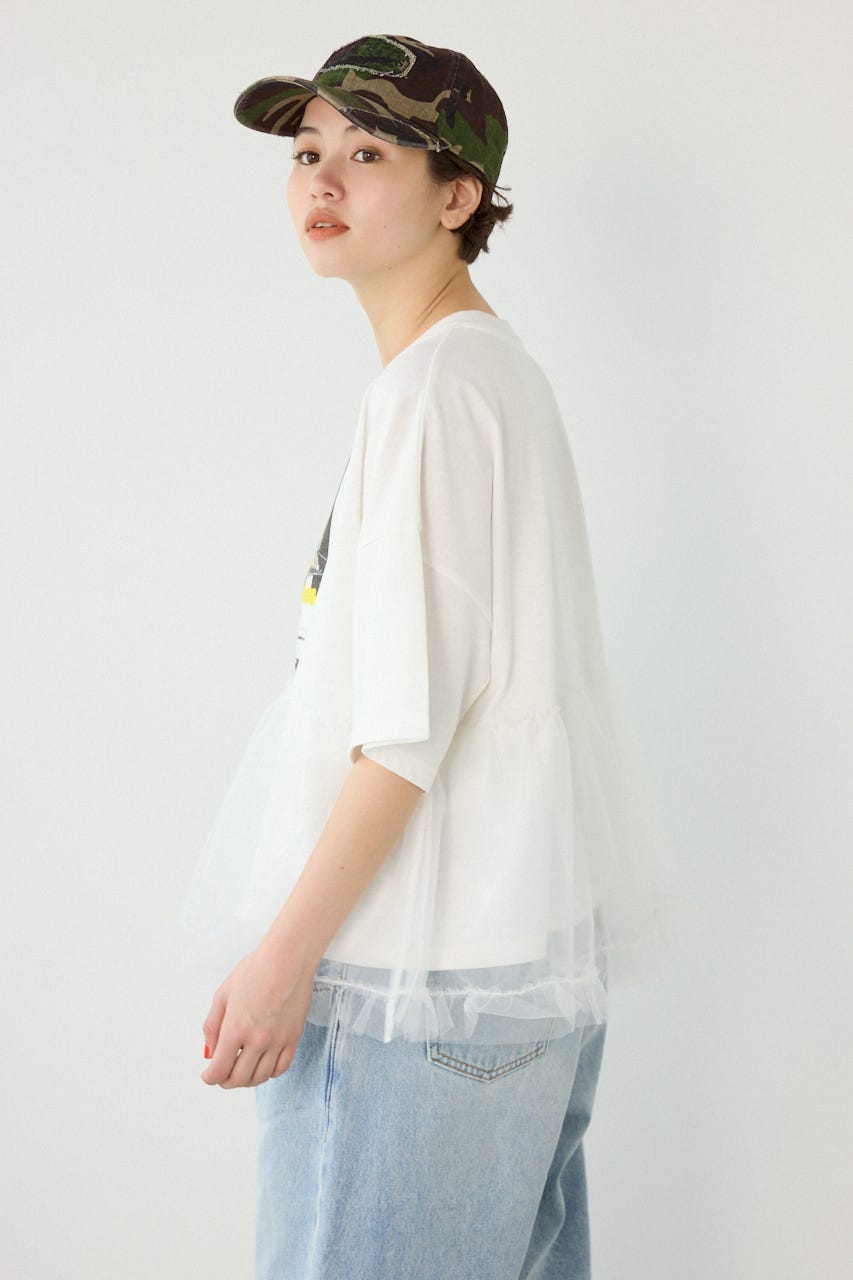 チュールドッキングトップス O/WHT FREE