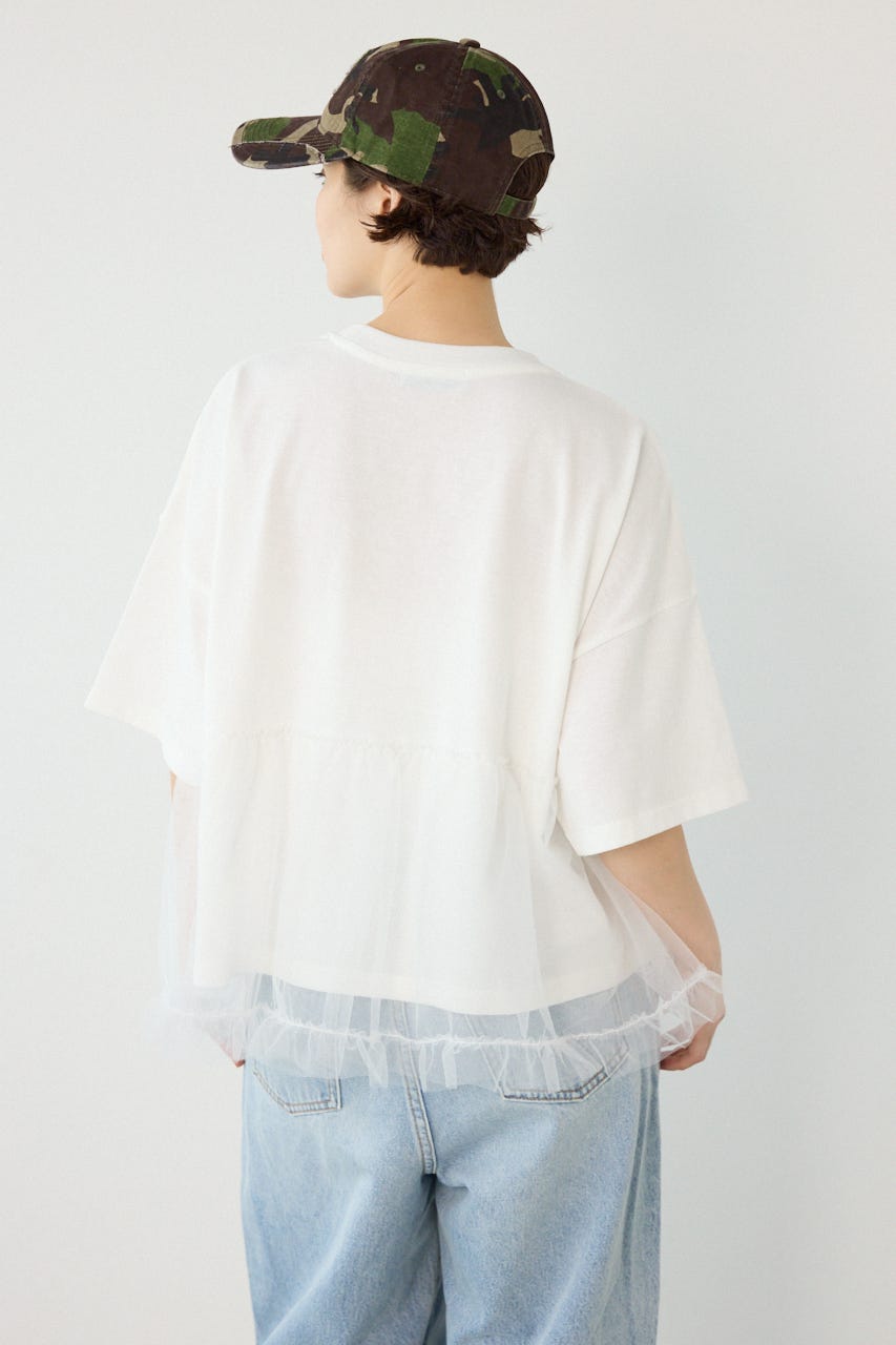 チュールドッキングトップス O/WHT FREE