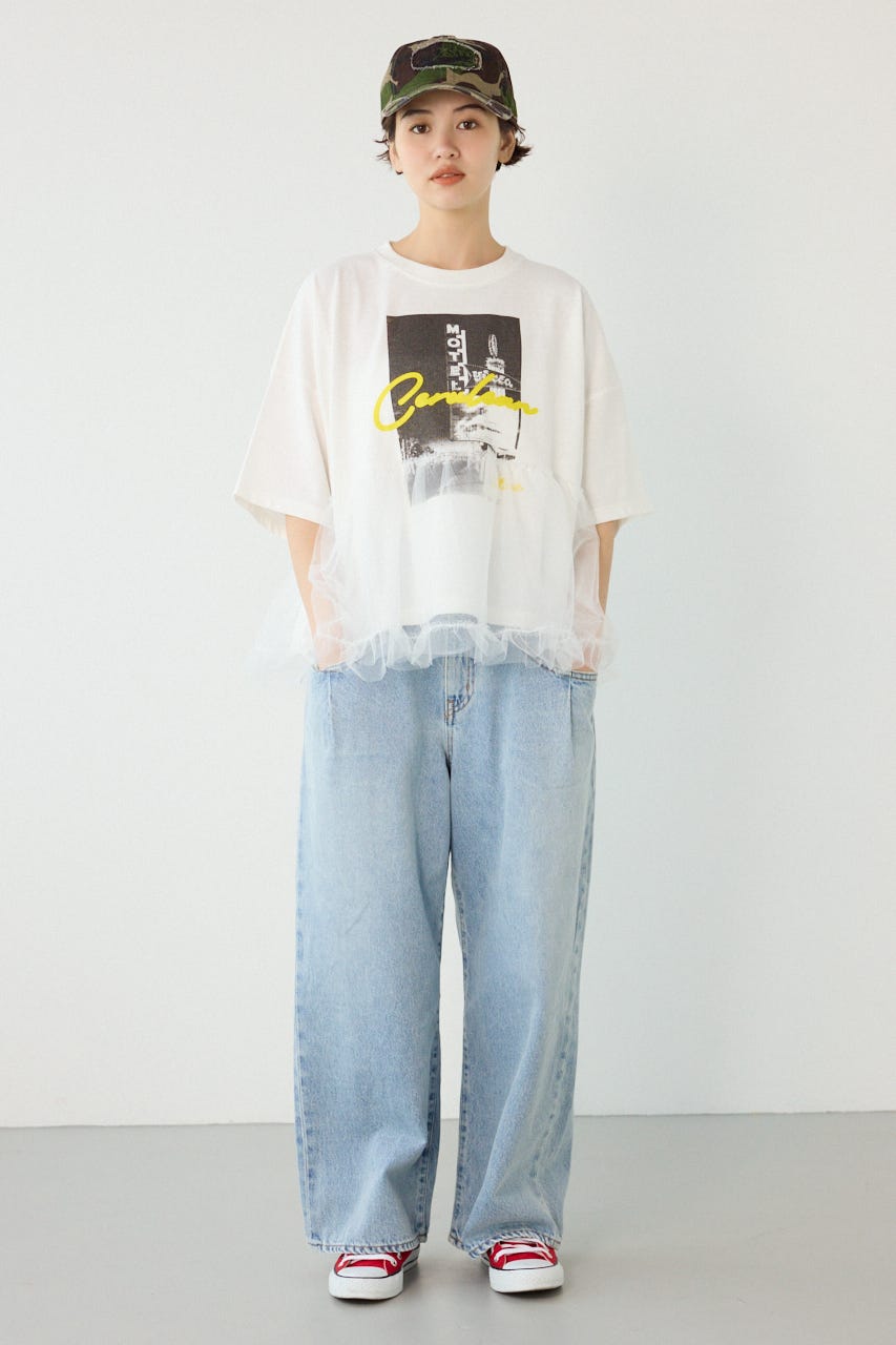 チュールドッキングトップス O/WHT FREE