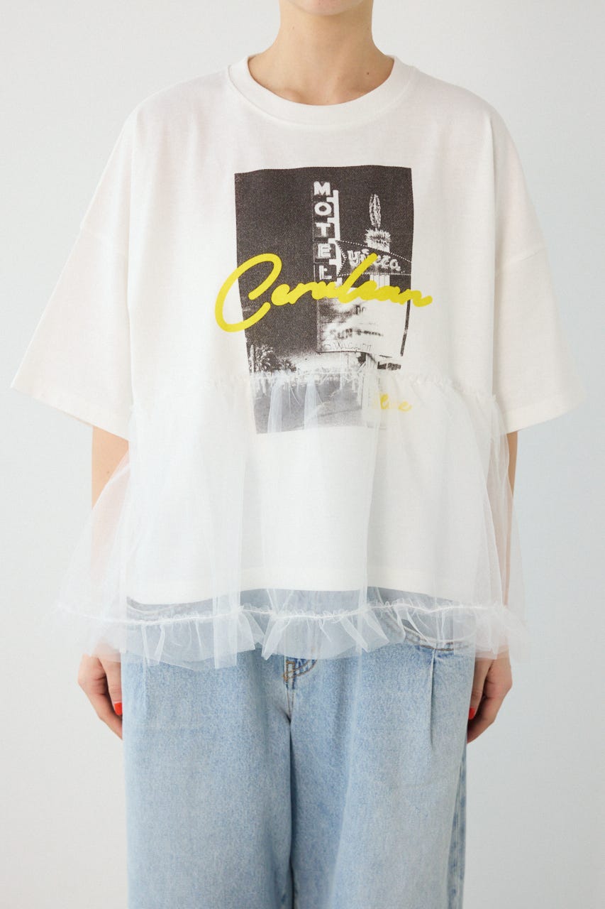 チュールドッキングトップス O/WHT FREE