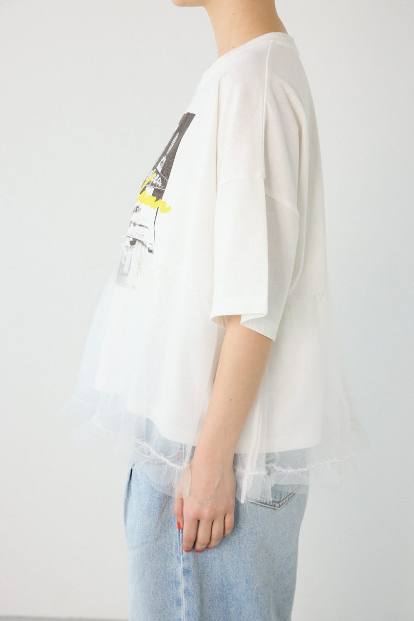 チュールドッキングトップス O/WHT FREE