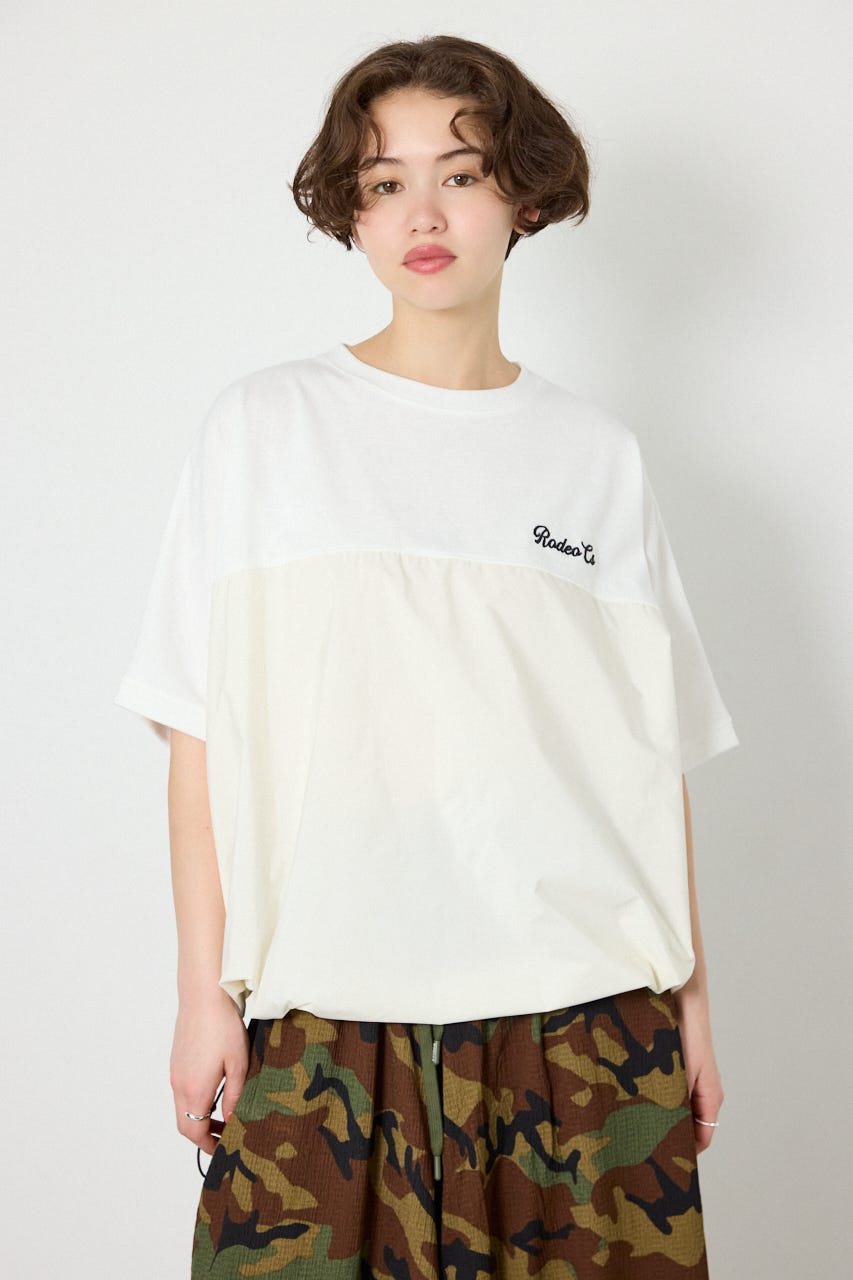 切替ロゴビッグトップス O/WHT FREE