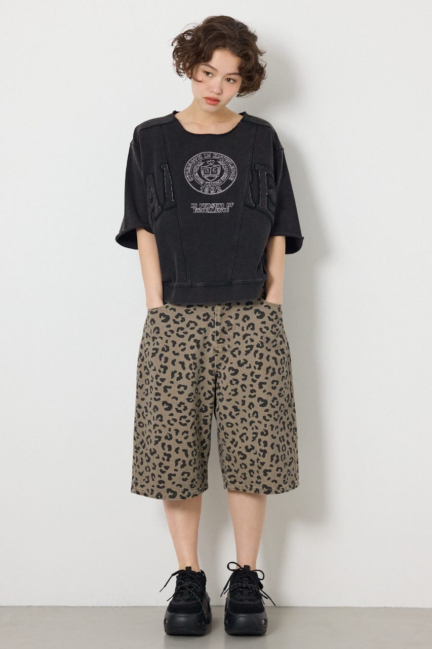 切替カレッジ半袖スウェット BLK FREE