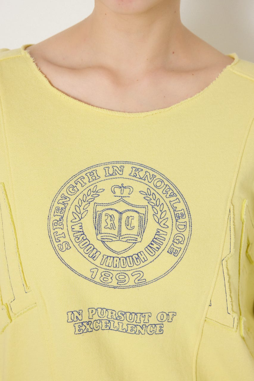 切替カレッジ半袖スウェット L/YEL FREE