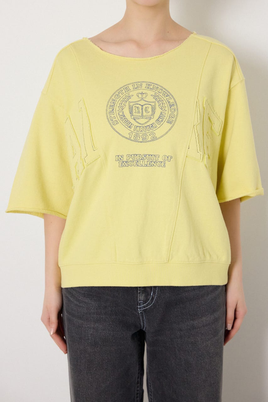 切替カレッジ半袖スウェット L/YEL FREE